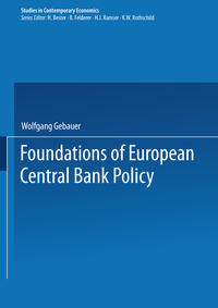 Vorderes Coverbild Foundations of European Central Bank Policy