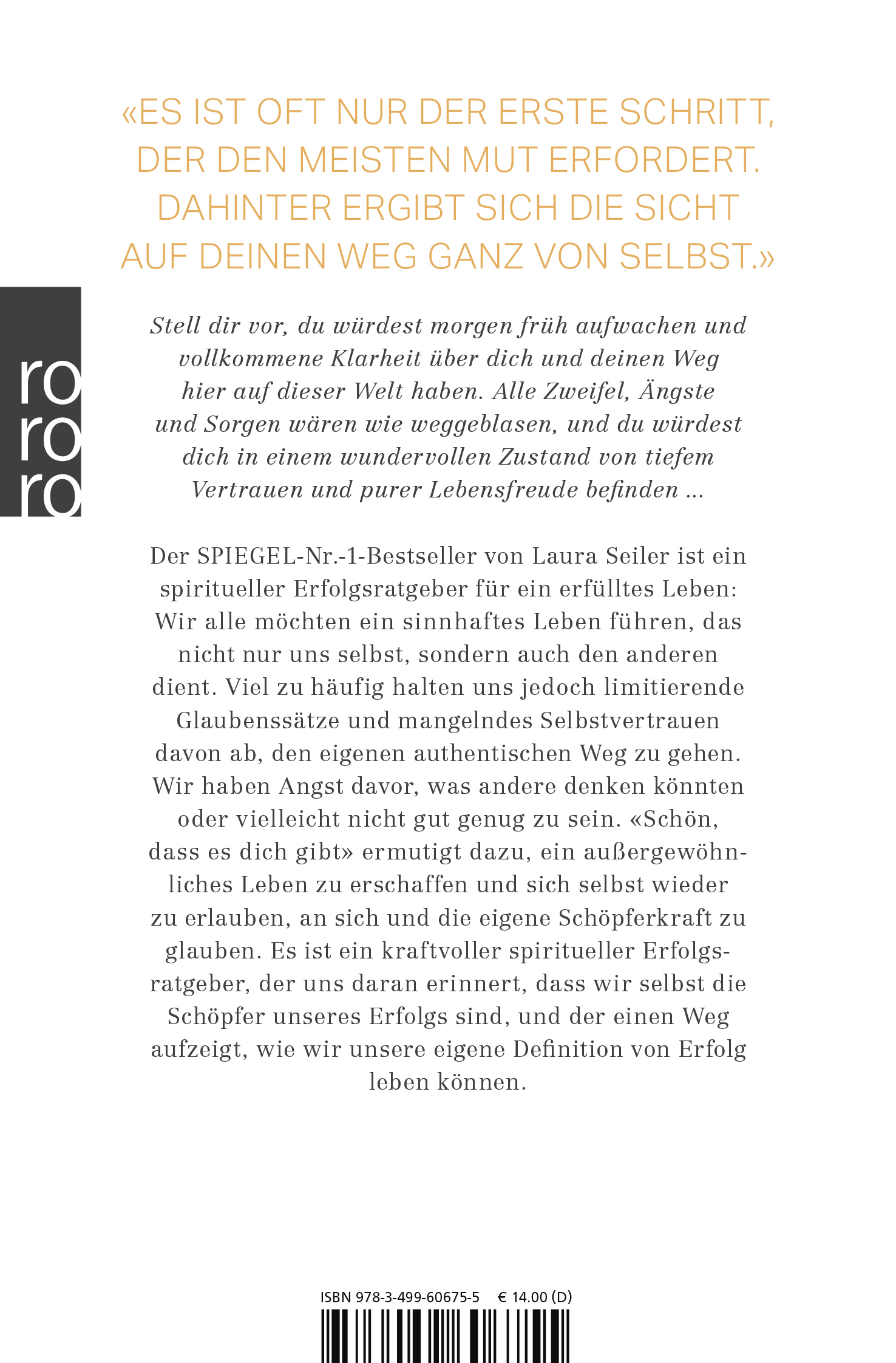 Rückseitencover Schön, dass es dich gibt!