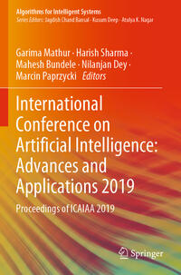 Vorderes Coverbild International Conference on Artificial Intelligence: Advances and Applications 2019