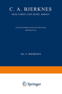 Vorderes Coverbild C. A. Bjerknes