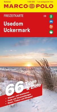 Vorderes Coverbild MARCO POLO Freizeitkarte 9 Usedom, Uckermark 1:100.000