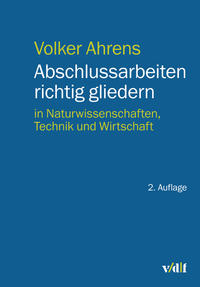 Vorderes Coverbild Abschlussarbeiten richtig gliedern