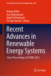 Vorderes Coverbild Recent Advances in Renewable Energy Systems