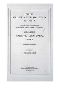 Vorderes Coverbild Marii Victorini opera, pars posterior: Opera exegetica