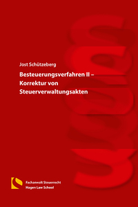 Vorderes Coverbild Besteuerungsverfahren II – Korrektur von Steuerverwaltungsakten