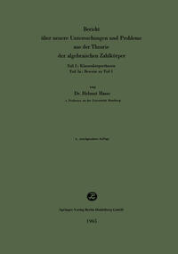 Vorderes Coverbild Bericht über neuere Untersuchungen und Probleme aus der Theorie der algebraischen Zahlkörper