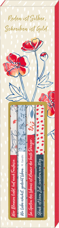 Vorderes Coverbild Bleistift-Set mit Sprüchen – LandLust