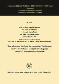 Vorderes Coverbild Über eine neue Methode der regionalen Ventilationsanalyse mit Hilfe des radioaktiven Edelgases Xenon 133 (Isotopenthorakographie)