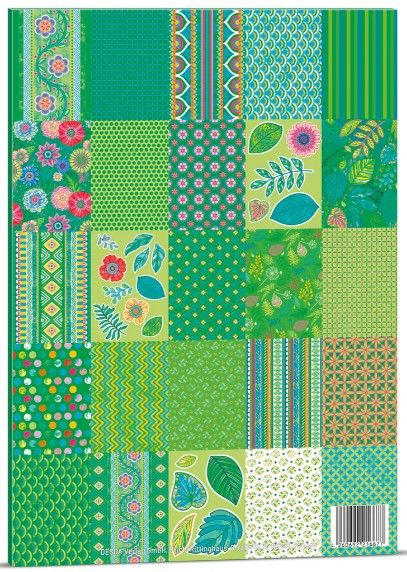 Rückseitencover Papermix Grün
