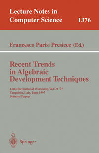 Vorderes Coverbild Recent Trends in Algebraic Development Techniques