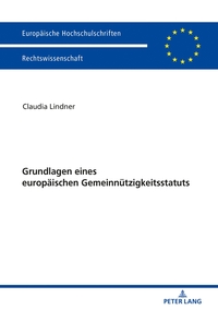 Vorderes Coverbild Grundlagen eines europäischen Gemeinnützigkeitsstatuts