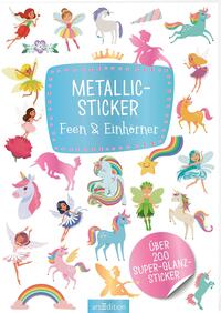 Vorderes Coverbild Metallic-Sticker – Feen & Einhörner