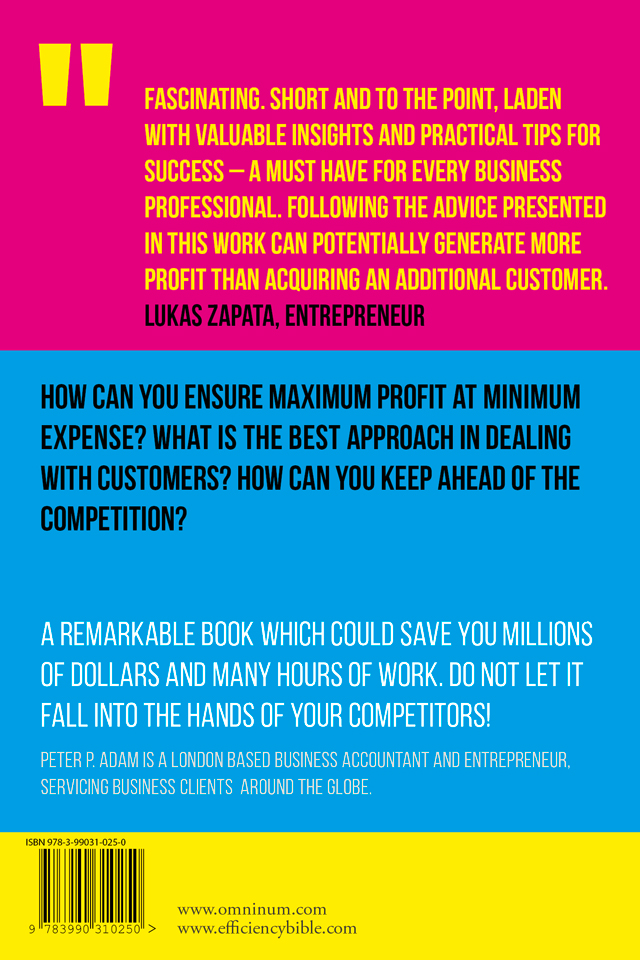 Rückseitencover The 10 Commandments of efficient Business Management
