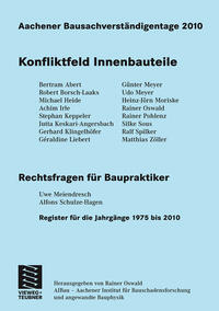 Vorderes Coverbild Aachener Bausachverständigentage 2010