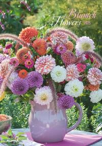 Vorderes Coverbild Alpha Edition - Blumen 2025 Bildkalender, 23,7x34cm, Wandkalender mit 100-jährigem- und Pollenflugkalender, Mondphasen, schöne Blumen-Bilder, deutsches Kalendarium und Ferientermine DE/AT/CH