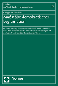 Vorderes Coverbild Maßstäbe demokratischer Legitimation