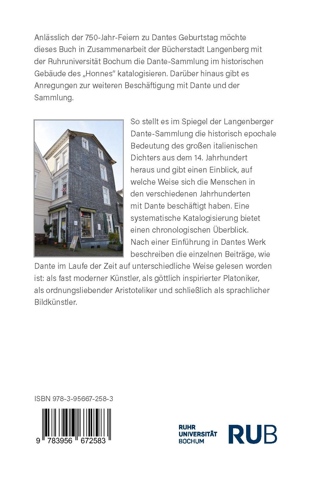Rückseitencover 750 Jahre Dante