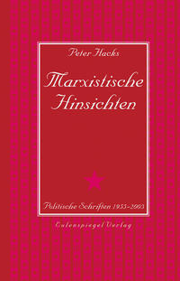 Vorderes Coverbild Marxistische Hinsichten