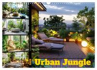 Vorderes Coverbild Urban Jungle - wohnen mit Pflanzen (Wandkalender 2025 DIN A3 quer), CALVENDO Monatskalender