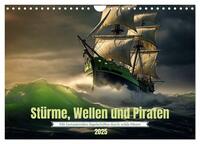 Vorderes Coverbild Stürme, Wellen und Piraten (Wandkalender 2025 DIN A4 quer), CALVENDO Monatskalender
