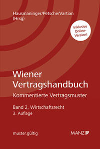 Vorderes Coverbild Wiener Vertragshandbuch Wirtschaftsrecht II