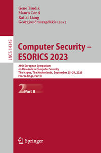 Vorderes Coverbild Computer Security – ESORICS 2023