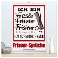 Vorderes Coverbild Friseur-Sprüche (hochwertiger Premium Wandkalender 2025 DIN A2 hoch), Kunstdruck in Hochglanz