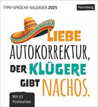 Vorderes Coverbild Typo-Sprüche-Kalender Postkartenkalender 2025 - Wochenkalender mit 53 Postkarten