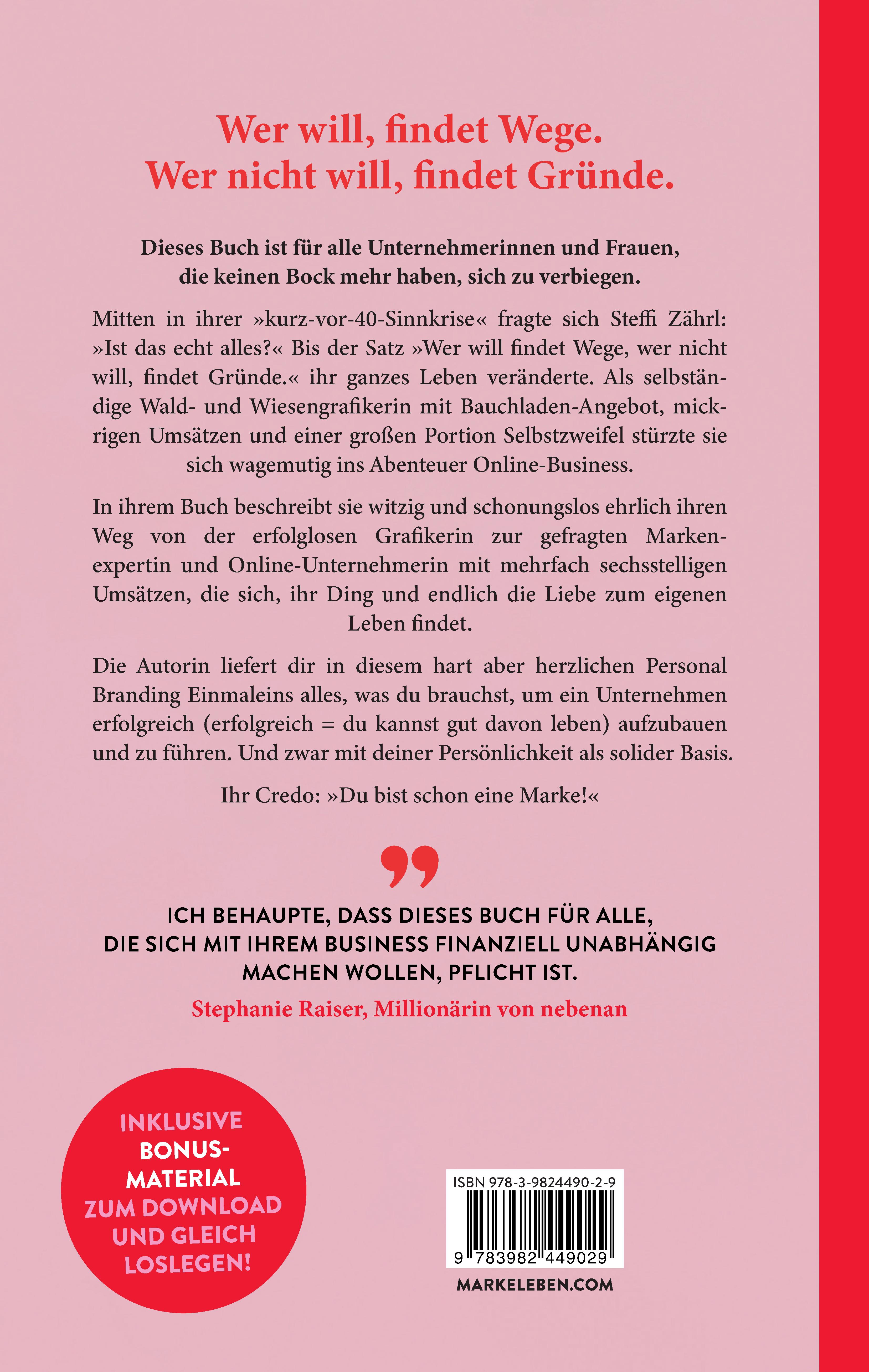 Rückseitencover Wie ich mit meiner Geburtstagsparty aus Versehen zur Marke wurde