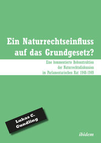 Vorderes Coverbild Ein Naturrechtseinfluss auf das Grundgesetz?