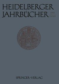 Vorderes Coverbild Heidelberger Jahrbücher