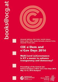 Vorderes Coverbild CEE e|Dem and e|Gov Days 2016