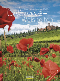 Vorderes Coverbild Literaturkalender Lebensweisheiten 2026
