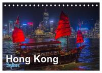 Vorderes Coverbild Hong Kong - Skylines (Tischkalender 2025 DIN A5 quer), CALVENDO Monatskalender