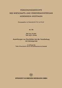 Vorderes Coverbild Auswirkungen von Garnfehlern bei der Verarbeitung von Leinengarnen