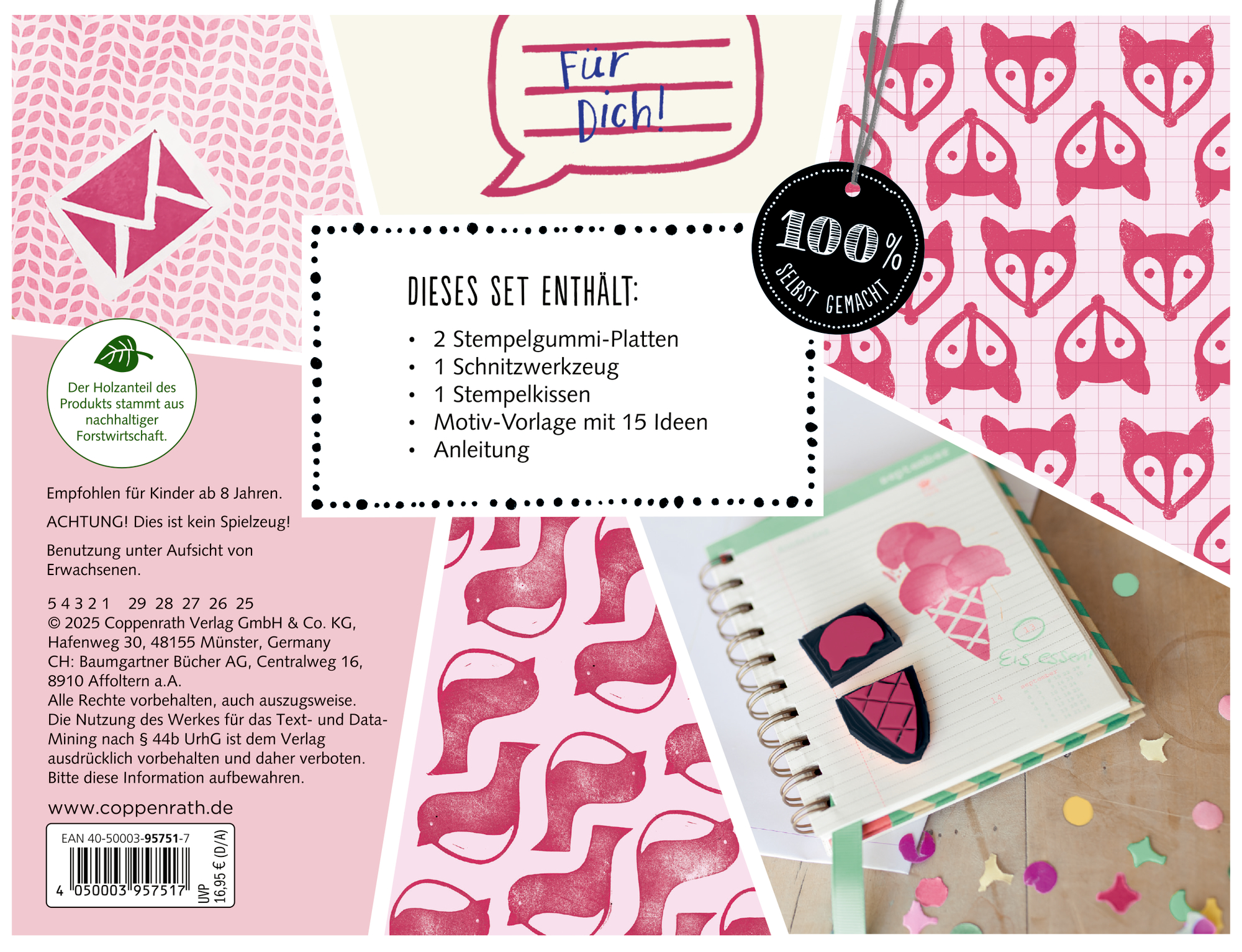 Rückseitencover Stempel schnitzen