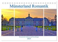 Vorderes Coverbild Münsterland Romantik - Romantische Schlösser und Wasserburgen (Tischkalender 2025 DIN A5 quer), CALVENDO Monatskalender