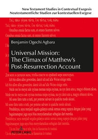 Vorderes Coverbild Universal Mission: The Climax of Matthew’s Post-Resurrection Account