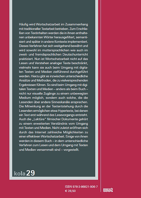 Rückseitencover Arbeiten am Wortschatz