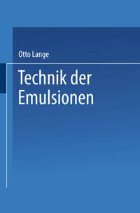 Vorderes Coverbild Technik der Emulsionen