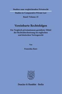 Vorderes Coverbild Vereinbarte Rechtsfolgen