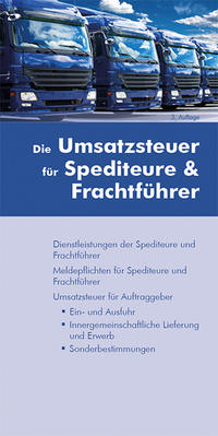 Vorderes Coverbild Die Umsatzsteuer für Spediteure & Frachtführer