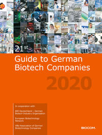 Vorderes Coverbild 21st Guide to German Biotech Companies 2020
