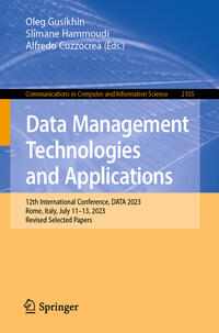 Vorderes Coverbild Data Management Technologies and Applications