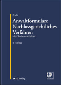 Vorderes Coverbild Anwaltformulare Nachlassgerichtliches Verfahren