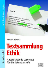 Vorderes Coverbild Textsammlung Ethik