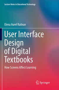 Vorderes Coverbild User Interface Design of Digital Textbooks
