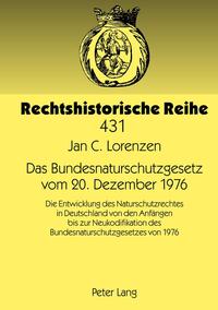 Vorderes Coverbild Das Bundesnaturschutzgesetz vom 20. Dezember 1976