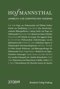 Vorderes Coverbild Hofmannsthal - Jahrbuch zur Europäischen Moderne