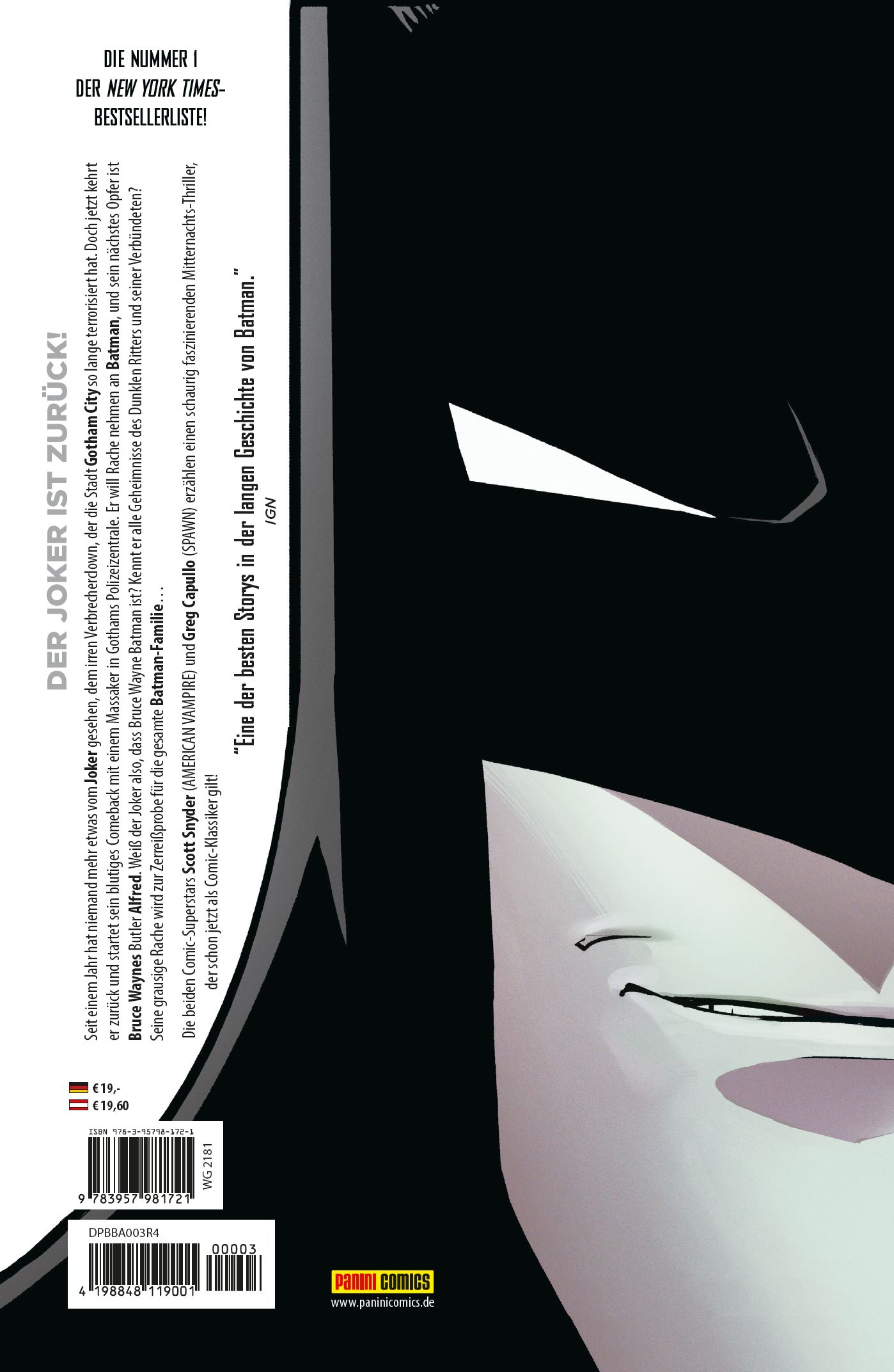 Rückseitencover Batman
